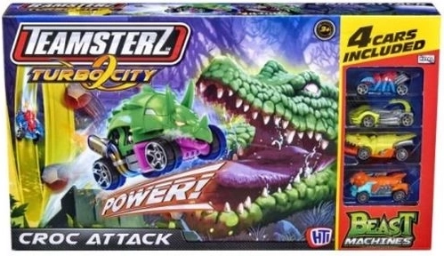 Teamsterz Turbo City Croc Attack – staza s krokodilom i 4 autića