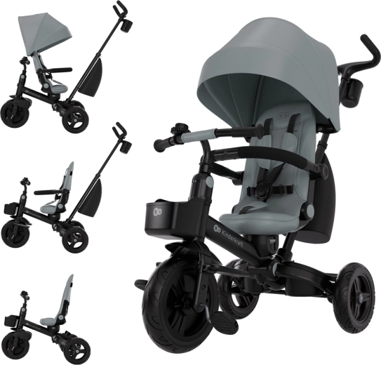 Kinderkraft aveo 2 plus multifunkcionalni tricikl grey