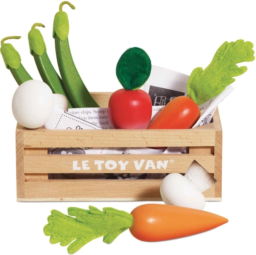 Wooden vegetables in a crate Le Toy Van