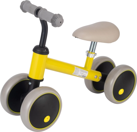 Sparkys four-wheel balance bike, yellow