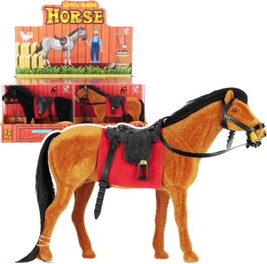 Toy horse with saddle