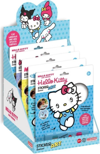 Naljepnice za prozor i bojanke s bojama Hello Kitty i Kuromi (2 vrste), 19 × 23 cm