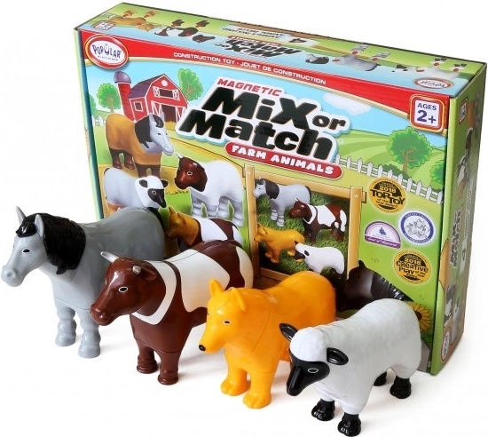 Malblo Magnetic – Farm Animals, Magnetic Building Set for Kids
