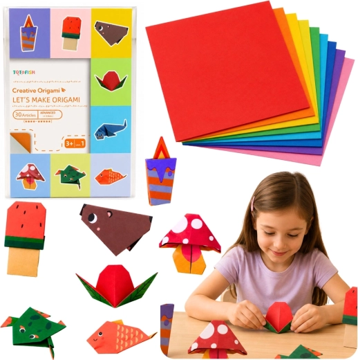 Šareni origami blok za djecu – životinje, 30 listova