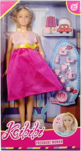 Trudna lutka s novorođenčetom i dodacima