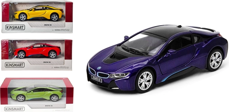 BMW i8 metalni model 1:36 s pull-back pogonom