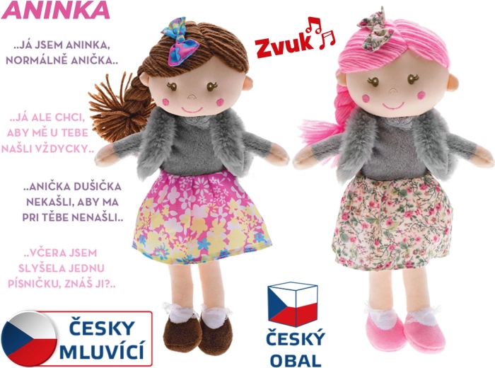 Pričajuća krpena lutka Aninka 30 cm