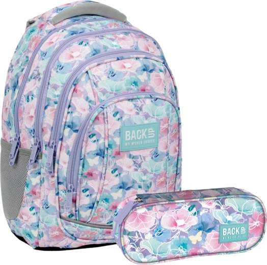 BackUP Spring Flowers School Set 2-in-1 – backpack and pencil case