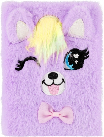 Soft plush cover with a cat motif