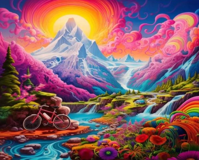 Slikanje po brojevima – bajkoviti krajolik 40 × 50 cm
