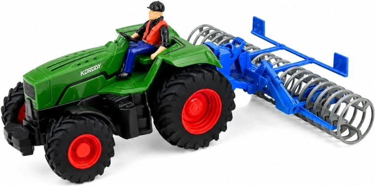 Realističan set traktor + poljski valjak