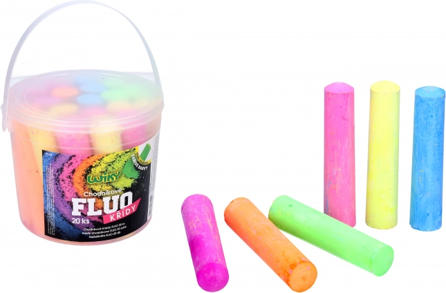 Fluorescentne kredice za pločnik 20 kom
