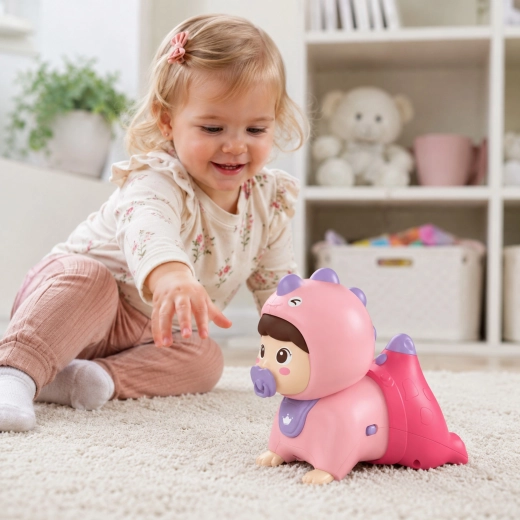 Encourages crawling and movement