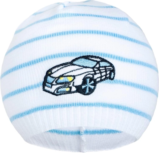 Proljetna kapica New Baby s autićem bijelo-plava 104 (3–4 godine)