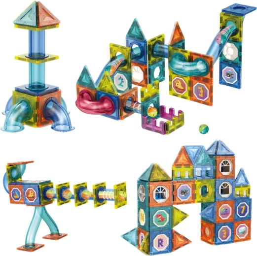 A marble run full of movement and discovery