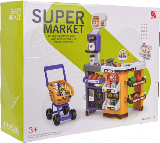 mega supermarket s kolicima i priborom za djecu
