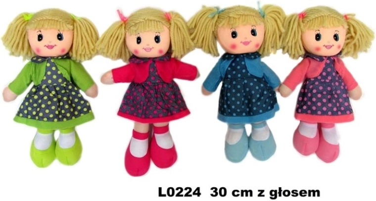 Plišana lutka s glasom 30 cm (mix 4 varijante)