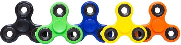 Three-arm fidget spinner 7.5 cm assorted colors - 1 piece