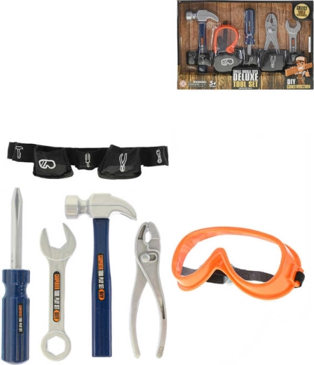 Dječji set alata s remenom i zaštitnim naočalama - 1 set