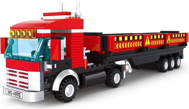 Realistic truck with trailer