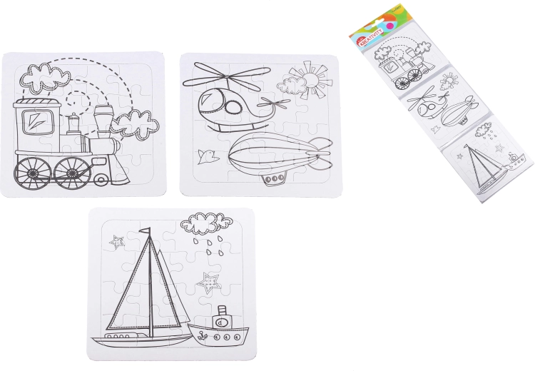 Coloring Puzzles - 3 pcs