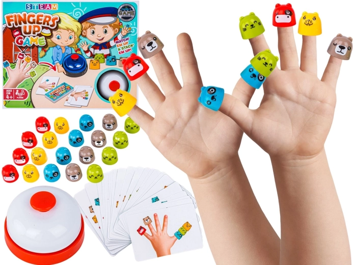 Fingers Up Game – a fast reflex game with thimbles and a bell