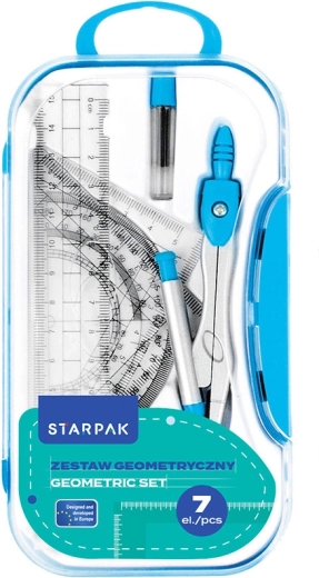 Geometrijski set 20 × 10 cm za školarce