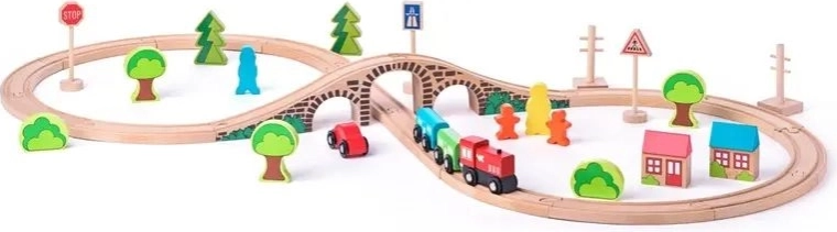 Colorful train and rich accessories