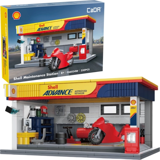 CaDA Shell servisna stanica – građevinski set od 330 dijelova