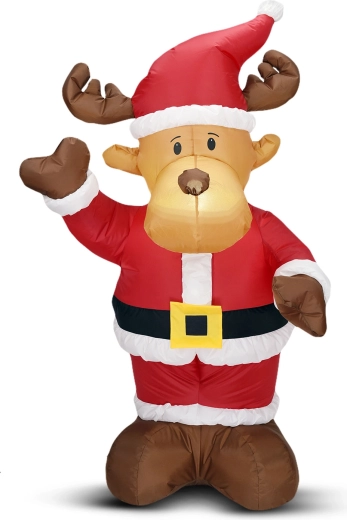 Inflatable Christmas Reindeer with LED Lighting 135 cm