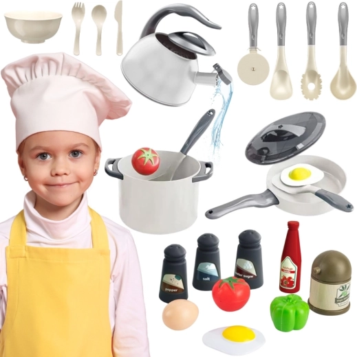 Woopie kitchen cookware set for little chefs - 32 pieces