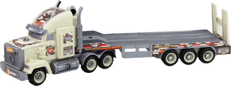 Veliki tegljač s prikolicom za prijevoz tehnike