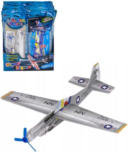 Borbeni avion od polistirena za bacanje s propelerom 19 cm - 1 komad