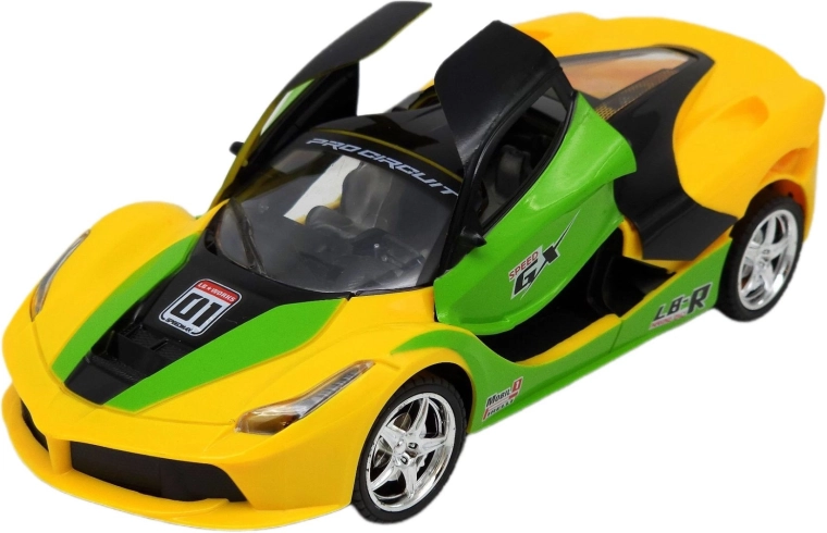 Daljinski upravljani sportski automobil s LED svjetlima crveni - 1 komad