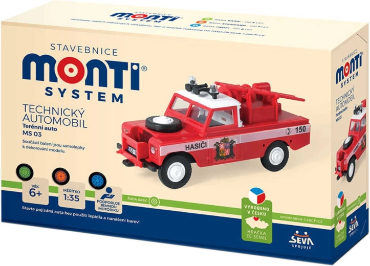 Konstrukcijski set Monti System 03 Land Rover Team 21