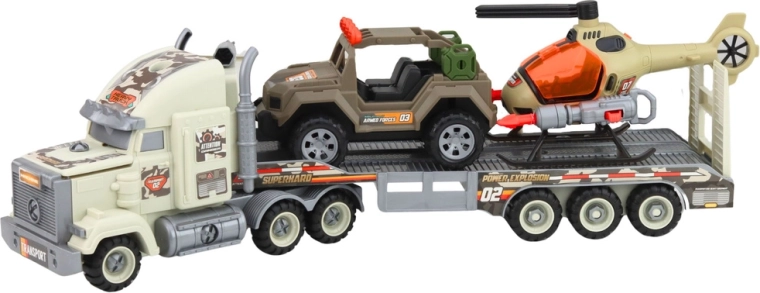 Veliki tegljač s transportnom prikolicom