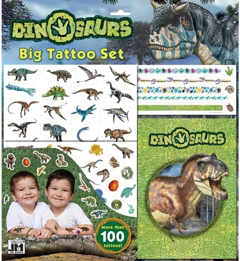 Veliki set s tetovažama s dinosaurima