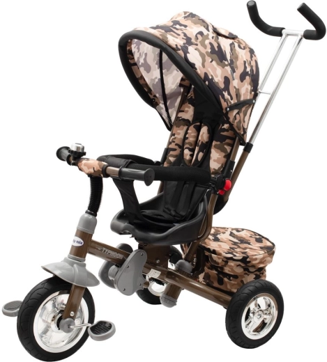 Dječji tricikl 3u1 s rotirajućim sjedalom 360° Baby Mix Typhoon, army