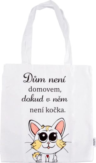 Pamučna torba CAT HOME bijela