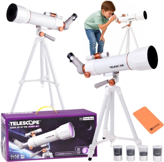 Teleskop za djecu sa stativom do 107 cm, 4 okulara, 3× leća i tražilo