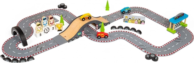 Bigjigs Rail drvena autodrom utrka dana