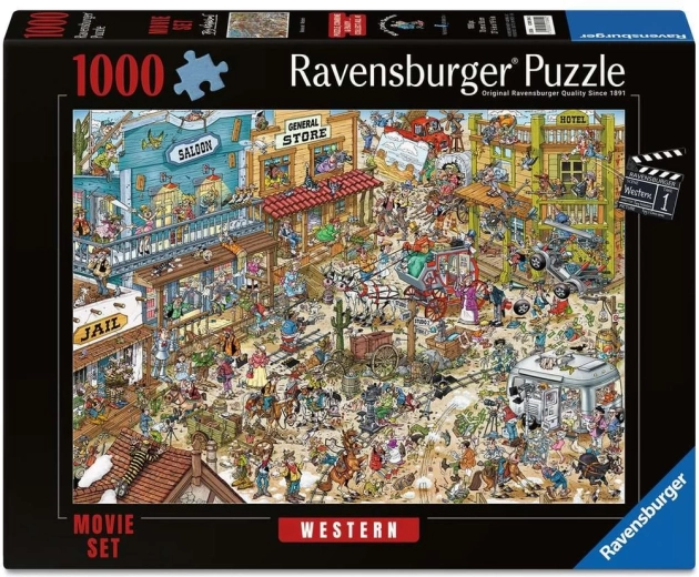 Ravensburger puzzle filmski set Western 1000 dijelova