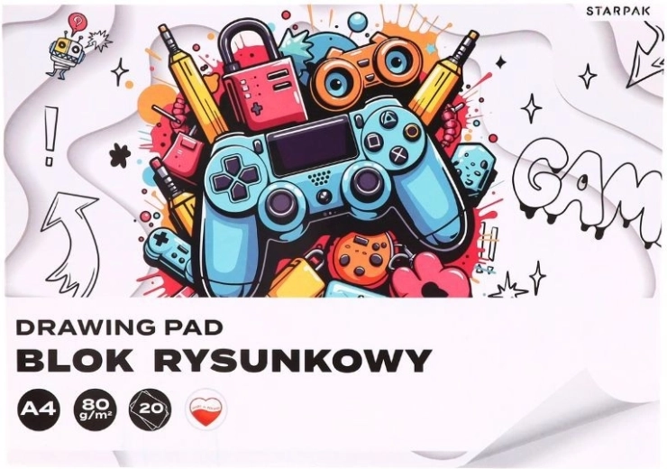 Game Drawing Pad A4, 20 sheets