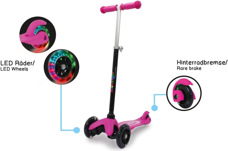 JAMARA KickLight children's scooter pink