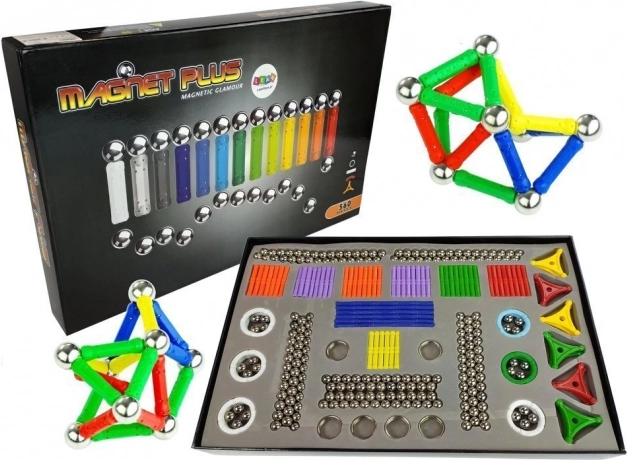 Magnetički građevni set MAGNASTIX 560 kom s dvostranom pločom