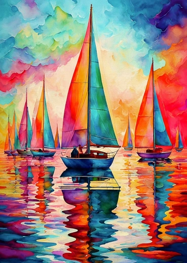 Enjoy puzzle šarene jedrilice 1000 dijelova