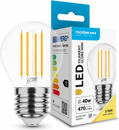 LED žarulja Modee Filament Globe Mini G45 4 W E27, 430 lm, toplo bijela