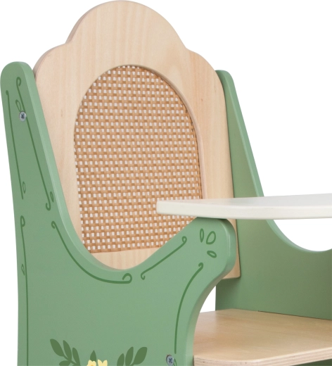 Natural rattan-look backrest