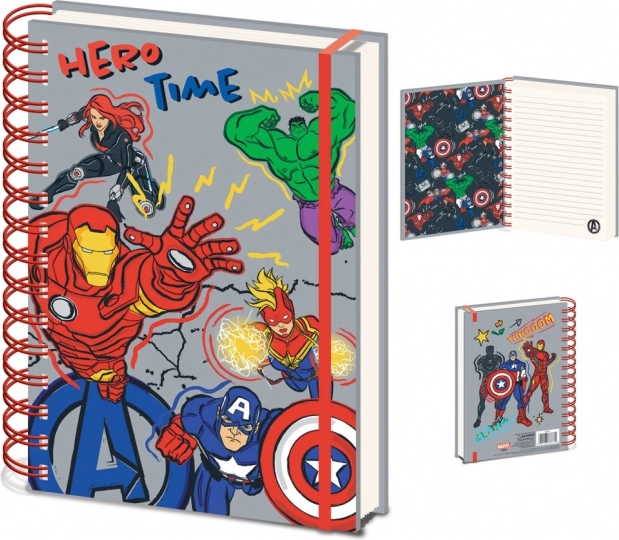 Rokovnik s prstenima A5 AVENGERS Hero, linije
