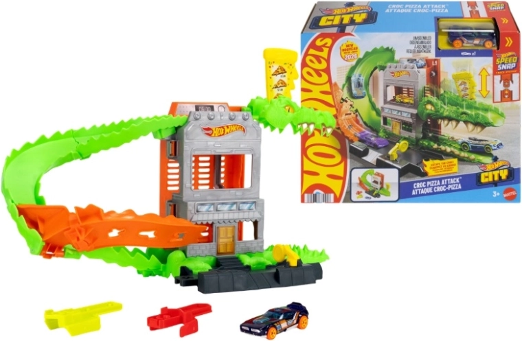 Hot Wheels krokodil – napad na pizzeriju (igraći set)